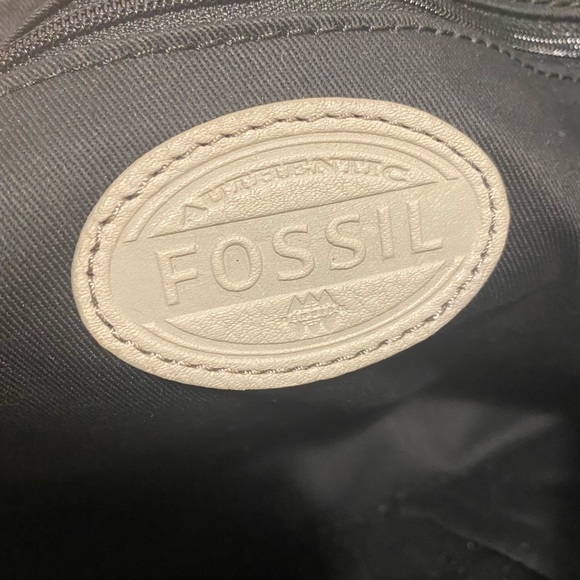 FOSSIL Karli Striped Color Block Leather Hobo Crossbody Bag Purse shoulder bag - Picture 8 of 10